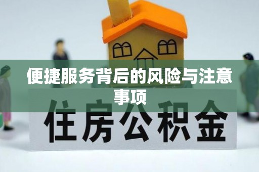 通渭便捷服务背后的风险与注意事项